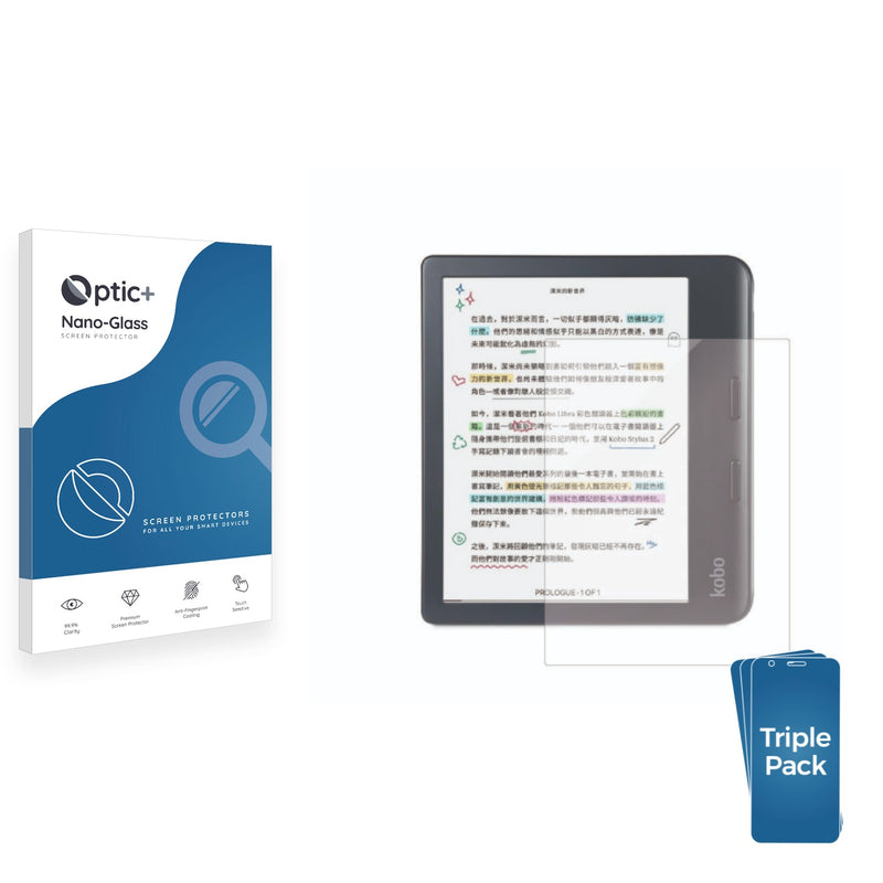 thumbnail image 2 of Kobo Ereader Matte Anti-Glare Screen Protector For Kobo Libra Colour 7" E-Reader - Full Coverage PET Film Kindle Colorsoft Screen Protector 2 of 11