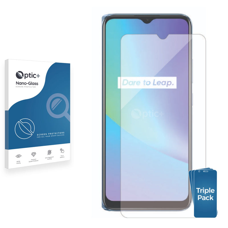 3pk Optic+ Nano Glass Screen Protectors for Realme C25