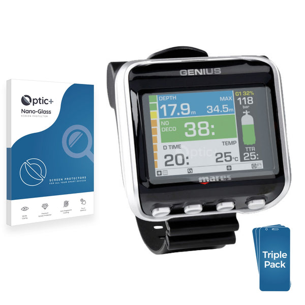 3 Pack Glass Screen Protector For Mares Genius Protective