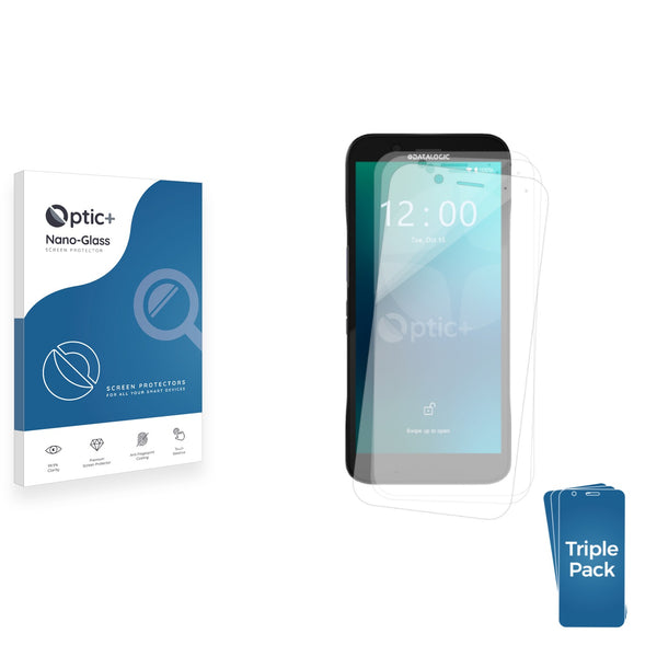 3-pack of Nano Glass screen protectors for Datalogic Memor 12