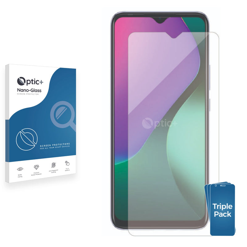 3pk Optic+ Nano Glass Screen Protectors for Infinix Hot 10