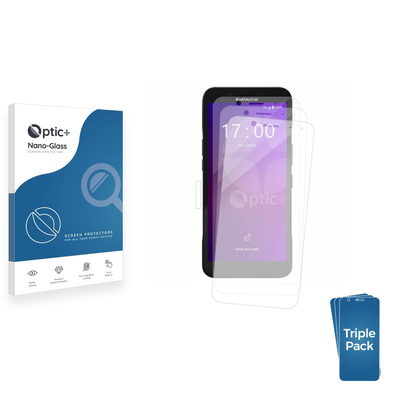 3-pack of Nano Glass screen protectors for Datalogic Memor 17 HC