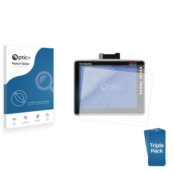 3-pack of Nano Glass screen protectors for Datalogic SH15 Blackline