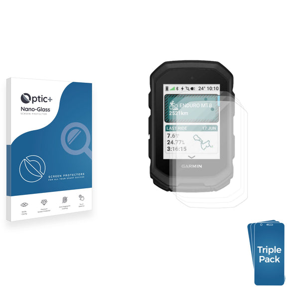 3-pack of Nano Glass screen protectors for Garmin Edge MTB