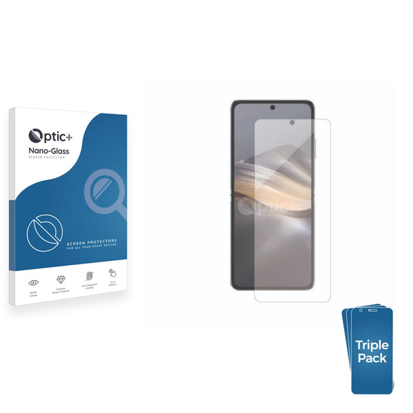 3pk Optic+ Nano Glass Screen Protectors for Huawei Pocket 2