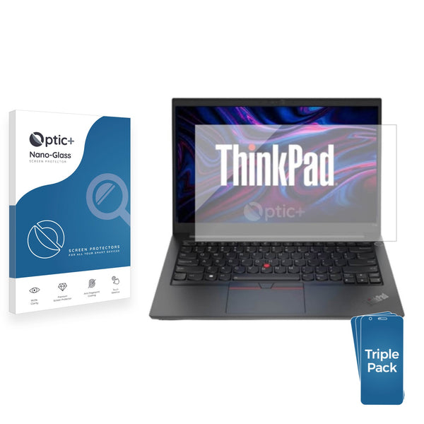 3pk Optic+ Nano Glass Screen Protectors for Lenovo ThinkPad E14 Gen 5