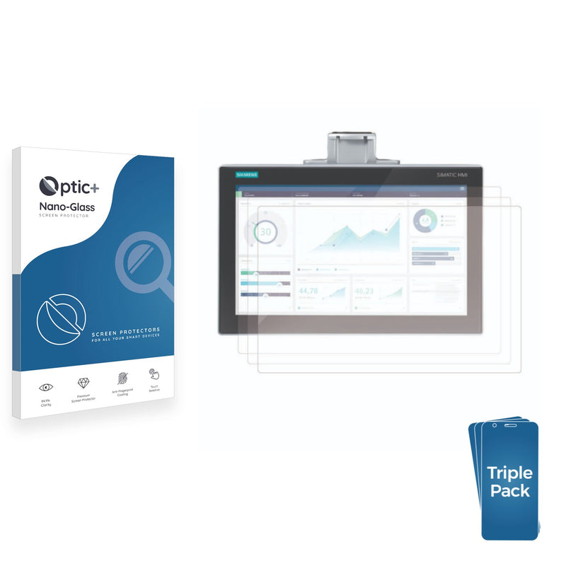 3-pack of Nano Glass screen protectors for Siemens Simatic HMI MTP1500
