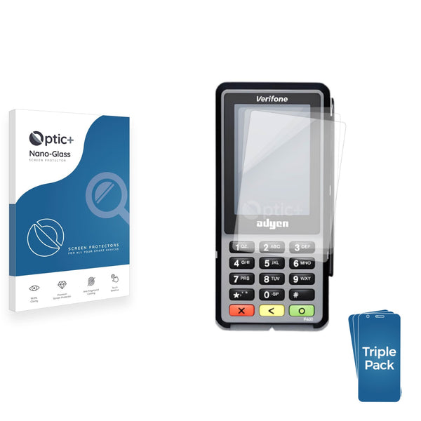 3-pack of Nano Glass screen protectors for Adyen P400 Plus