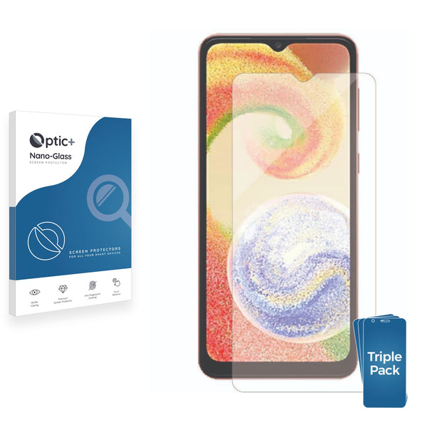 3pk Optic+ Nano Glass Screen Protectors for Samsung Galaxy A04