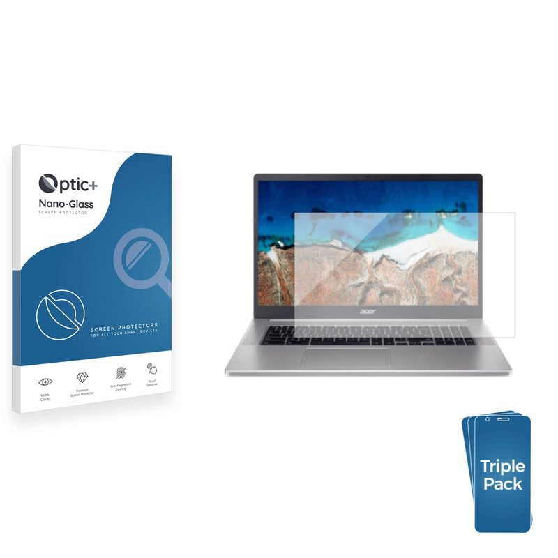 3-pack of Nano Glass screen protectors for Acer Chromebook 317