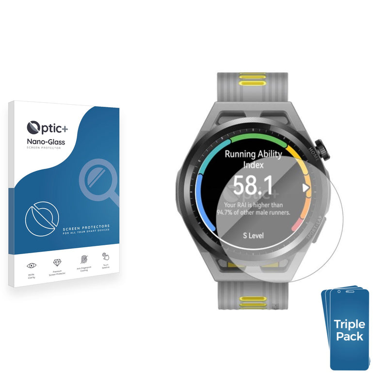 3-pack of Nano Glass screen protectors for Huawei Watch  GT Runner