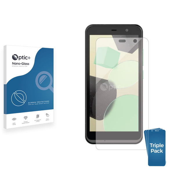 3pk Optic+ Nano Glass Screen Protectors for MobiWire Smart Green