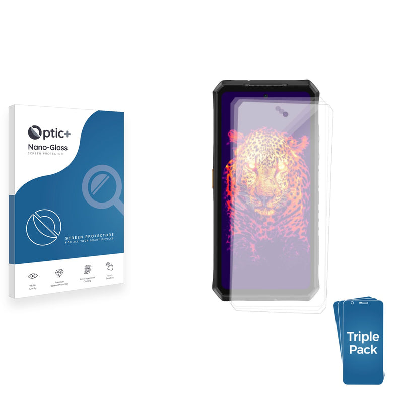 3-pack of Nano Glass screen protectors for Ulefone Armor 28 Ultra Thermal