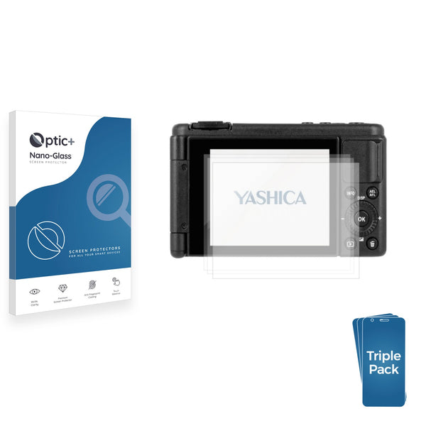 3-pack of Nano Glass screen protectors for Yashica City 100