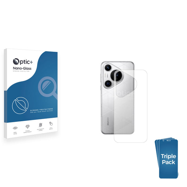 3pk Optic+ Nano Glass Rear Protectors for Huawei Pura 70 Pro Plus (Back)