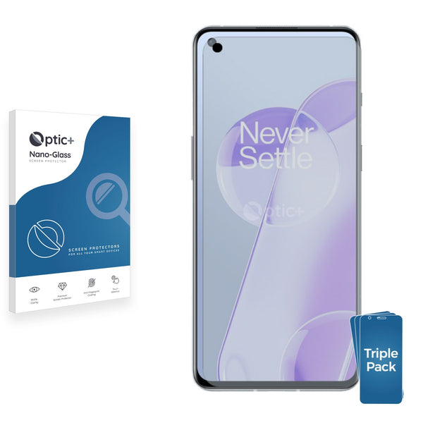 3pk Optic+ Nano Glass Screen Protectors for OnePlus 9RT 5G