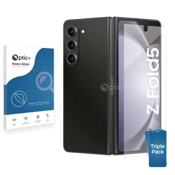 3pk Optic+ Nano Glass Screen Protectors for Samsung Galaxy Z Fold 5