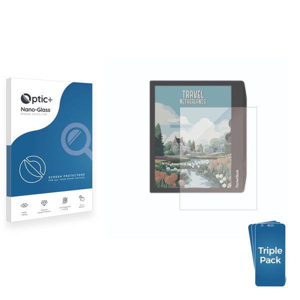3pk Optic+ Nano Glass Screen Protectors for PocketBook Era Color