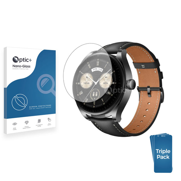3pk Optic+ Nano Glass Screen Protectors for Huawei Watch Buds