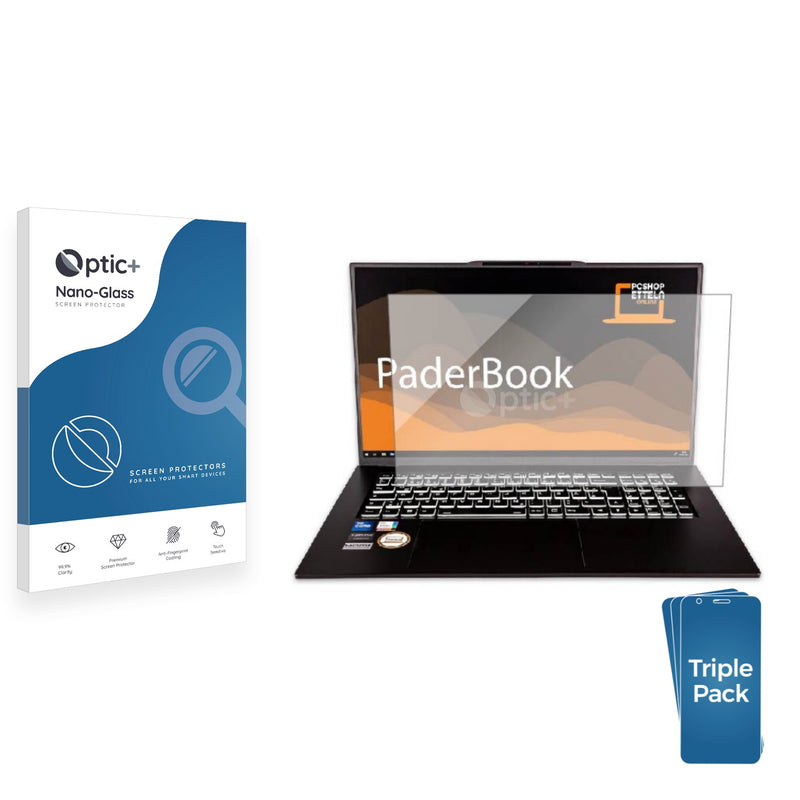 3-pack of Nano Glass screen protectors for PaderBook Plus i57