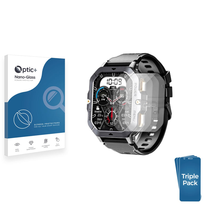 3-pack of Nano Glass screen protectors for Oukitel BT101 2.02