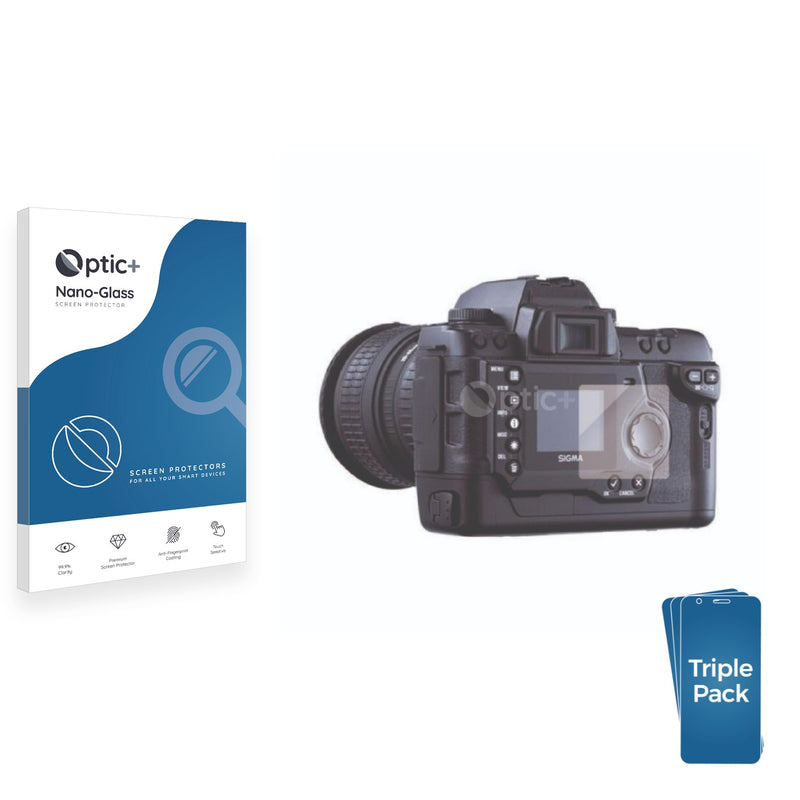 3pk Optic+ Nano Glass Screen Protectors for Sigma SD9