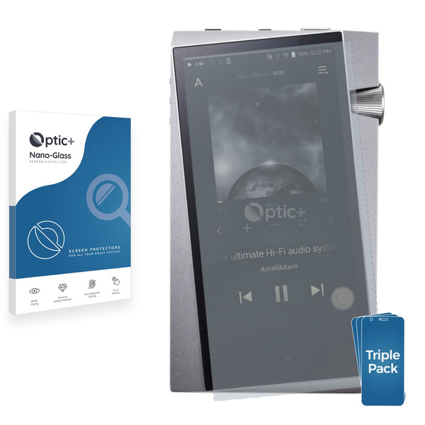 3pk Optic+ Nano Glass Screen Protectors for Astell&Kern A&norma SR25