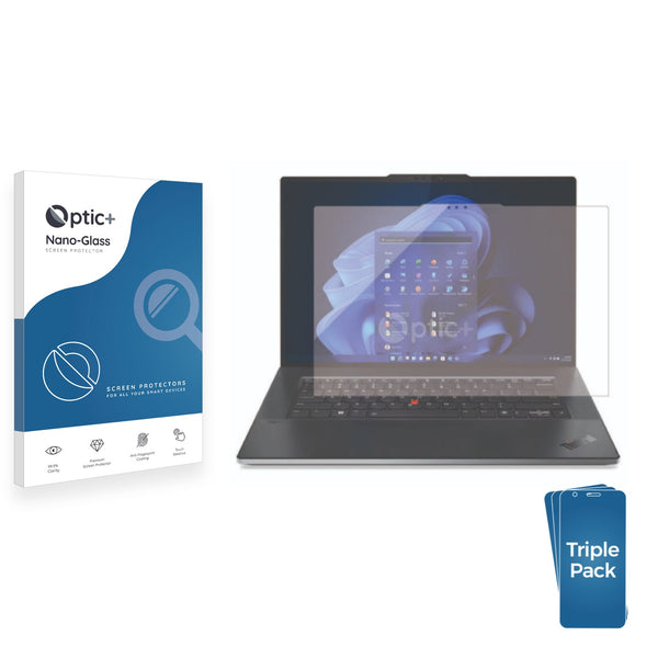 3pk Optic+ Nano Glass Screen Protectors for Lenovo ThinkPad Z16 (2nd Gen)