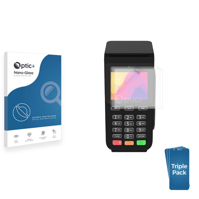 3-pack of Nano Glass screen protectors for Pax Q58