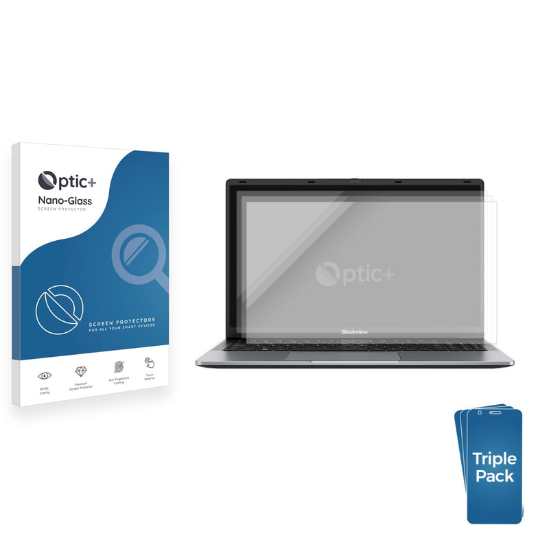 3-pack of Nano Glass screen protectors for Blackview Acebook 6 15.6"