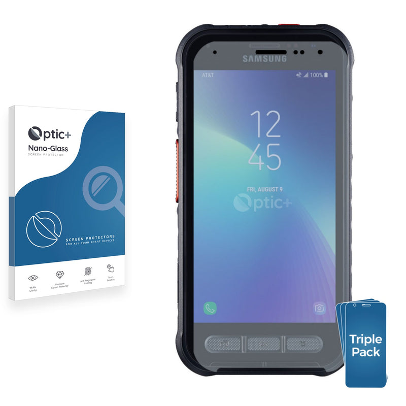 3pk Optic+ Nano Glass Screen Protectors for Samsung Galaxy Xcover FieldPro