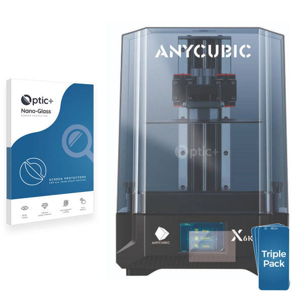 3pk Optic+ Nano Glass Screen Protectors for Anycubic Photon Mono X 6Ks