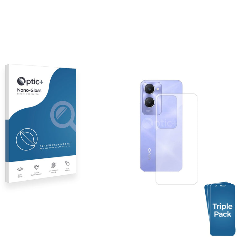 3pk of Nano Glass rear protectors for Vivo Y28s