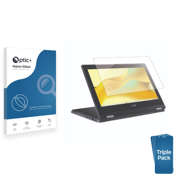 3pk Optic+ Nano Glass Screen Protectors for Acer Chromebook Spin 511 R756TN-TCO
