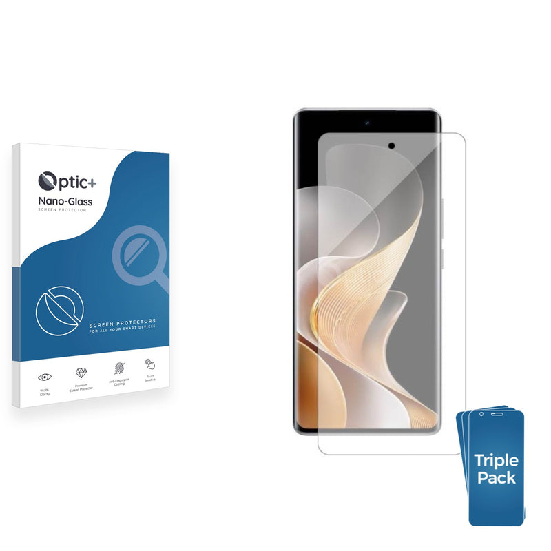 3-pack of Nano Glass screen protectors for Vivo V40