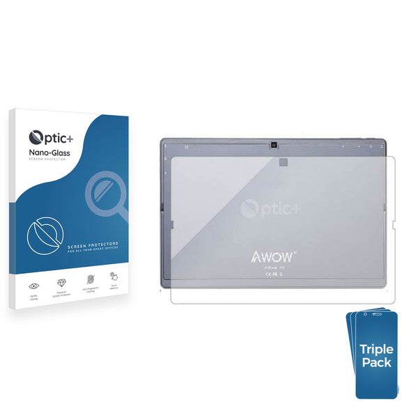 3pk of Nano Glass rear protectors for Awow AiBook 10