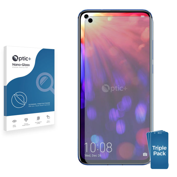 3pk Optic+ Nano Glass Screen Protectors for Honor View 20