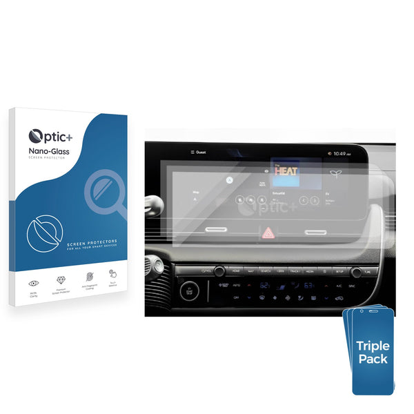 3-pack of Nano Glass screen protectors for IONIQ 5N 2023 - 2025 (Left Hand Drive)