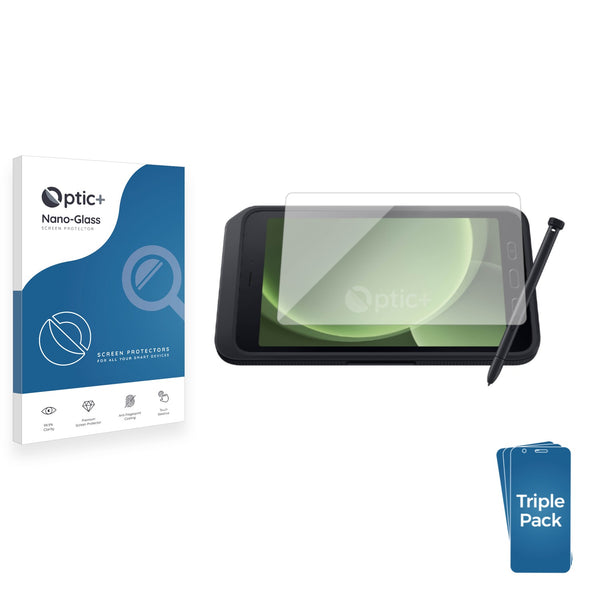 3pk Optic+ Nano Glass Screen Protectors for Samsung Galaxy Tab Active5