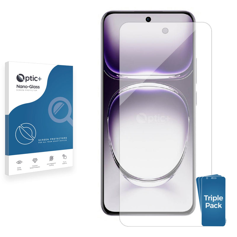 3-pack of Nano Glass screen protectors for Oppo Reno 12 Pro