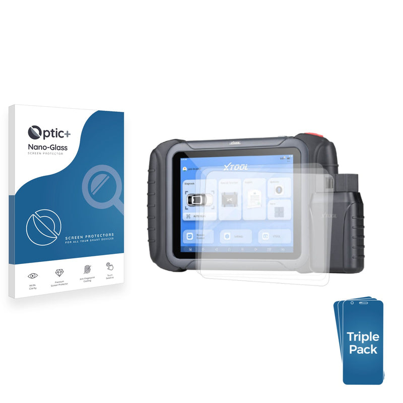 3-pack of Nano Glass screen protectors for XTOOL D8W