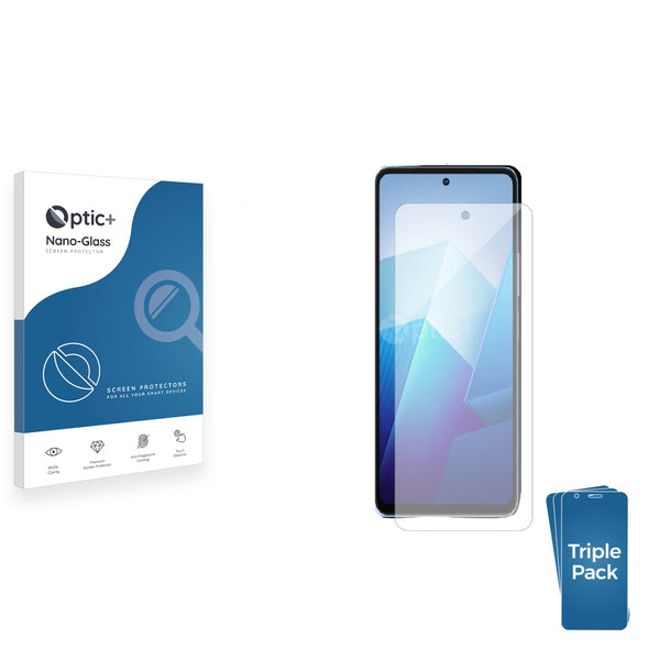 3pk Optic+ Nano Glass Screen Protectors for Vivo iQOO Z7s