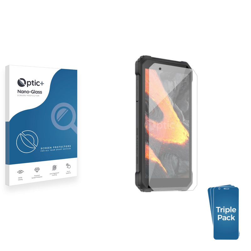 3pk Optic+ Nano Glass Screen Protectors for Blackview BV5300 Pro (2023)