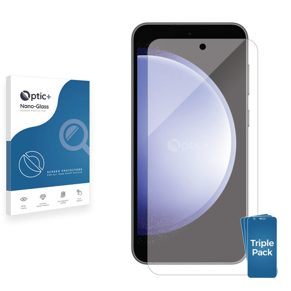3pk Optic+ Nano Glass Screen Protectors for Samsung Galaxy S23 FE