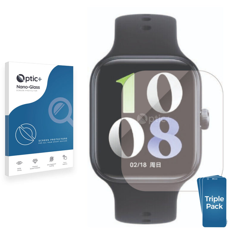 3-pack of Nano Glass screen protectors for Vivo Watch GT 1.85"