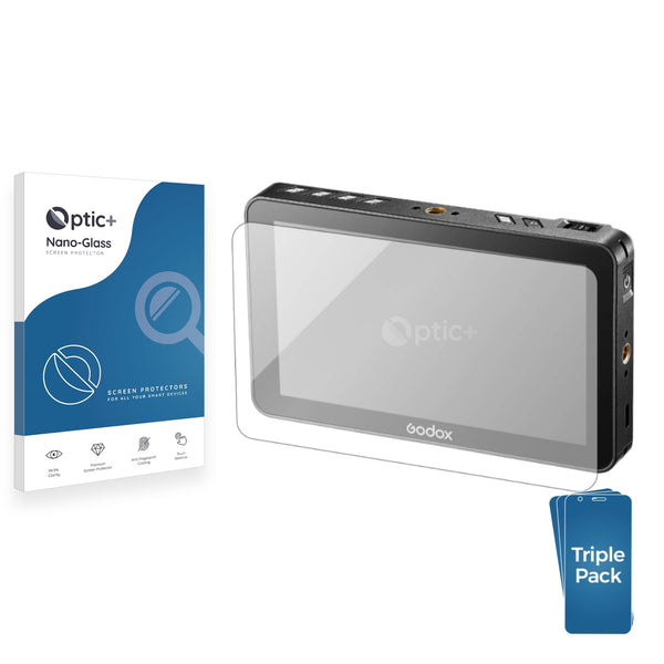 3pk Optic+ Nano Glass Screen Protectors for Godox GM6s