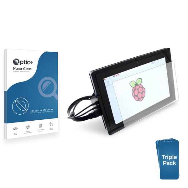 3pk Optic+ Nano Glass Screen Protectors for Joy-IT 7 LCD Display