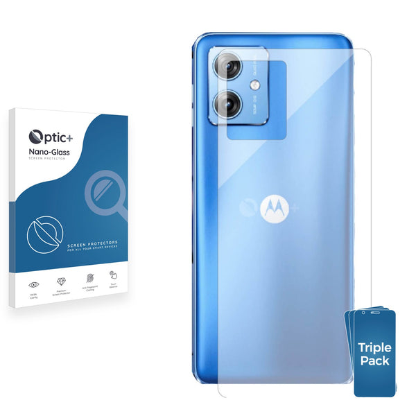 3pk Optic+ Nano Glass Rear Protectors for Motorola Moto G84 (Back)