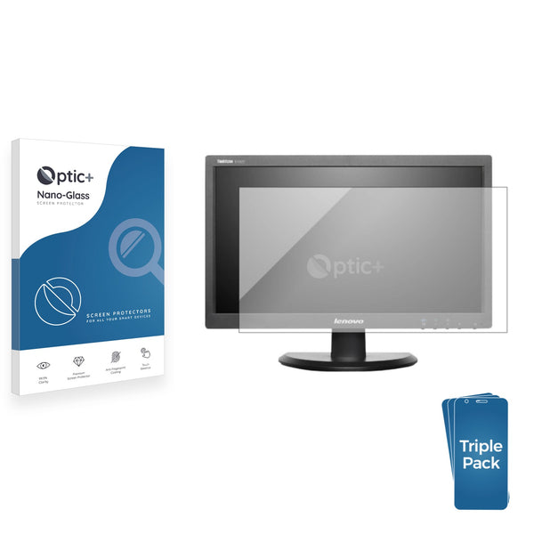 3pk Optic+ Nano Glass Screen Protectors for Lenovo ThinkVision E1922s