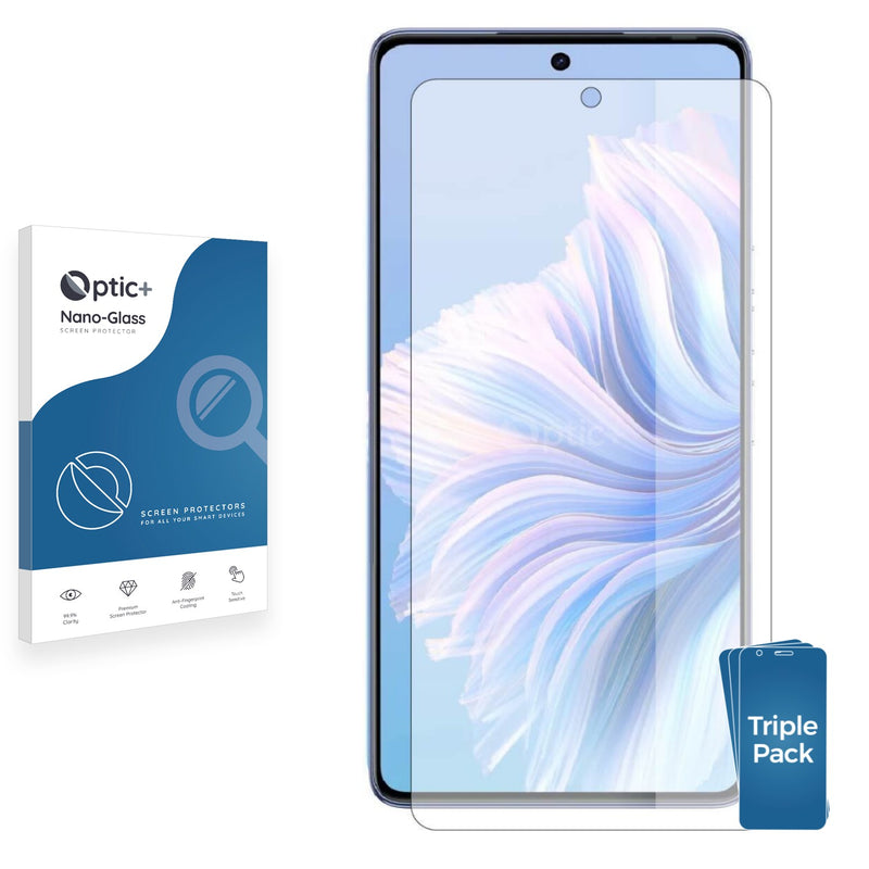 3pk Optic+ Nano Glass Screen Protectors for Tecno Camon 20 Pro